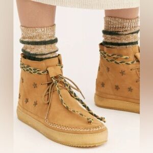 Free People Laidback London Argo Stars Lace Up Ankle Boot, size 40